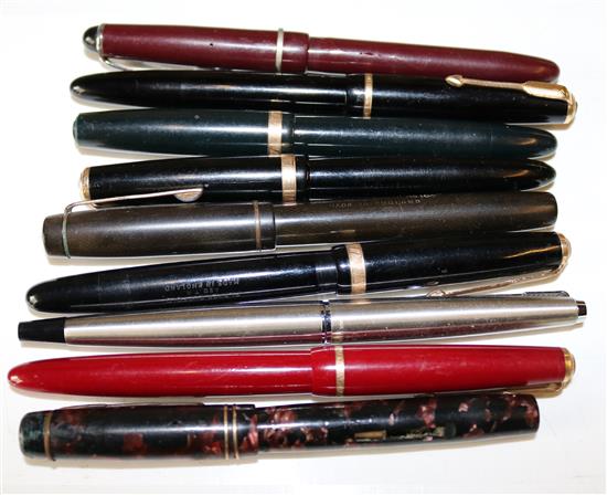 Qty of fountain pens
